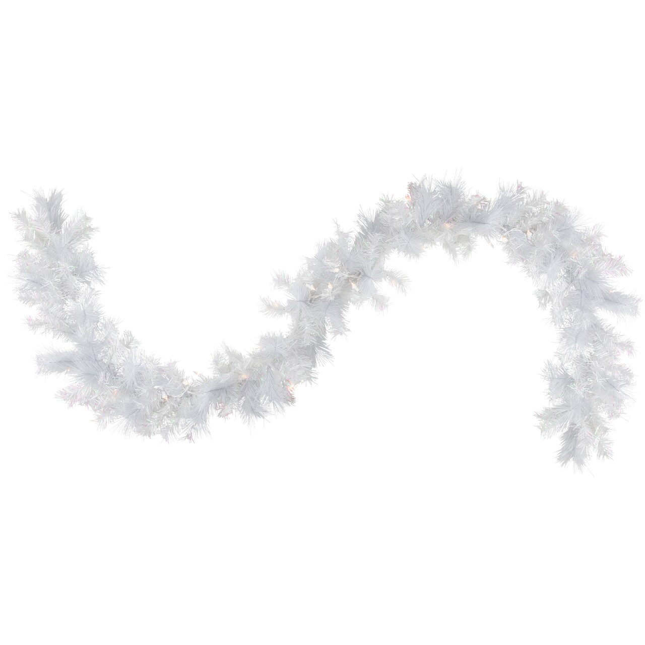 Northlight 9&#x27; x 10&#x22; Pre-Lit Vermont White Pine Artificial Christmas Garland, Clear Lights